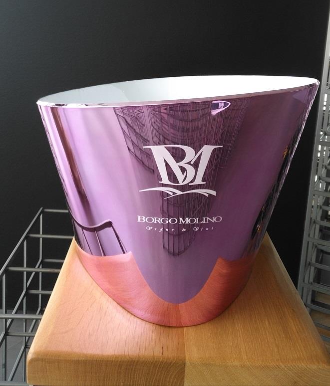 Kühler Bowl Acryl "Pink-Metallic" Borgo Molino Kühler Bowl Acryl "Pink-Metallic" Borgo Molino