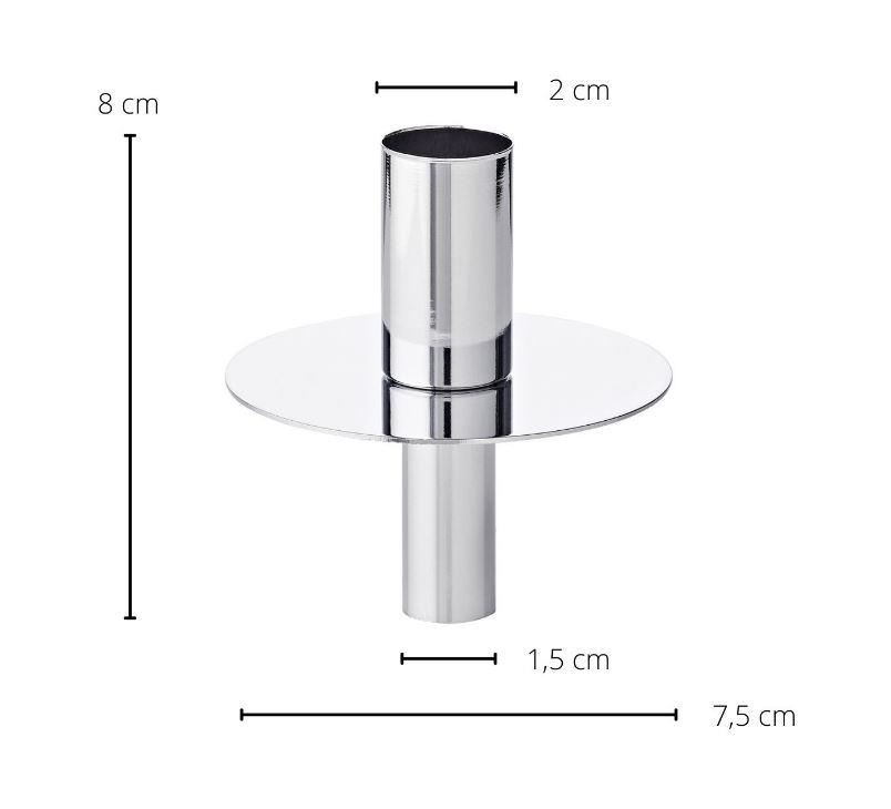 Candlestick - Weinflaschenaufsatz - Edelstahl versilbert Candlestick - Weinflaschenaufsatz - Edelstahl versilbert