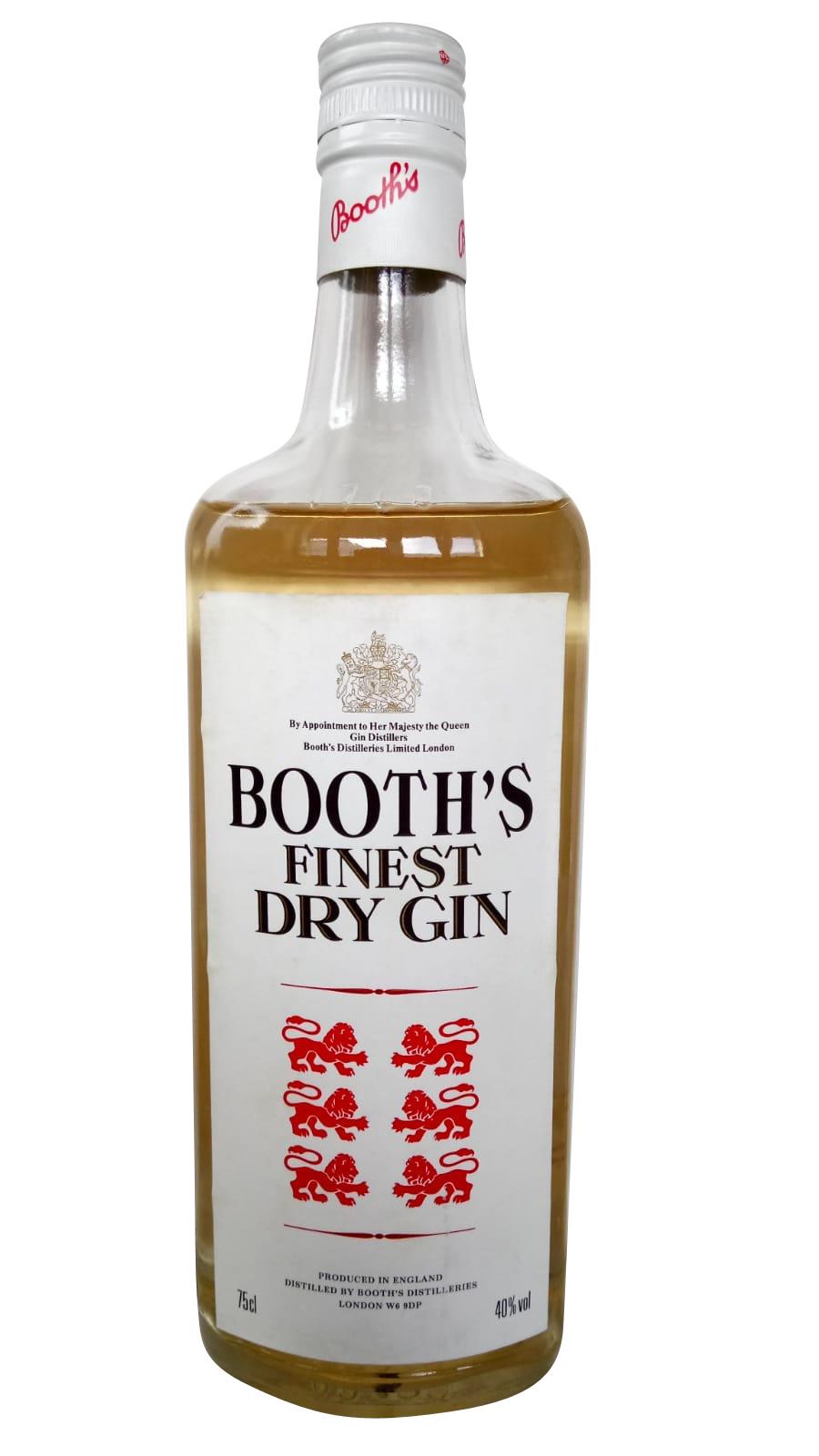 BOOTH´S Finest Dry Gin - 1980er BOOTH´S Finest Dry Gin - 1980er