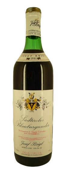 1981 Blauburgunder Alto Adige Josef Brigl 1981 Blauburgunder Alto Adige Josef Brigl