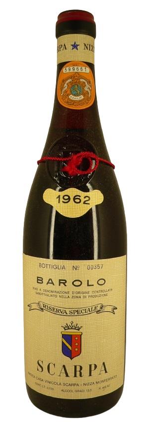 1962 Barolo Riserva Speciale Scarpa 1962 Barolo Riserva Speciale Scarpa
